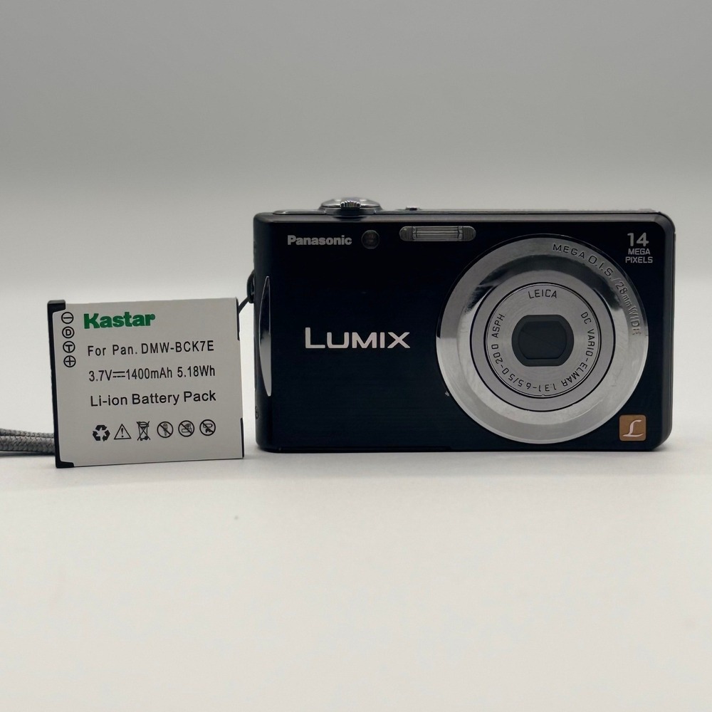 Panasonic Lumix DMC-FH2 Digital Camera 14.1MP Black W/ Battery Tested Working